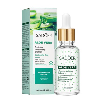 Сыворотка для лица с алоэ вера успокаивающая кожу, SADOER ALOE VERA Soothesthe Skin, 30 мл