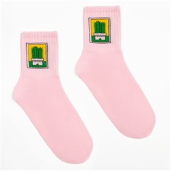 Носки женские MINAKU «Кактус», цвет розовый, размер 38-39 (25 см)