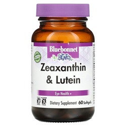 Bluebonnet Nutrition, Зеаксантин плюс лютеин, 60 мягких желатиновых капсул