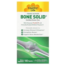 Country Life, Triple Action Bone Solid, 180 капсул