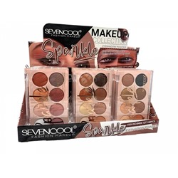 Тени для век Seven Cool Sparkle Eyeshadow 8 color (ряд 3шт)