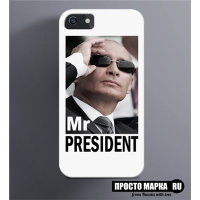 Чехол на iPhone Mr President в Очках