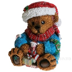 Фигура декоративная Медвежонок с подарком  L21W21H24 см