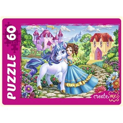 Puzzle   60 элементов "Принцесса и единорог №4" (П60-7649)