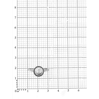 Кольцо из родированного серебра с куб.цирконием и керамикой 925 пробы CTX-R019-3