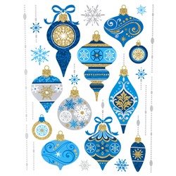 Наклейка интерьерная новогодняя  "Зимняя сказка"
