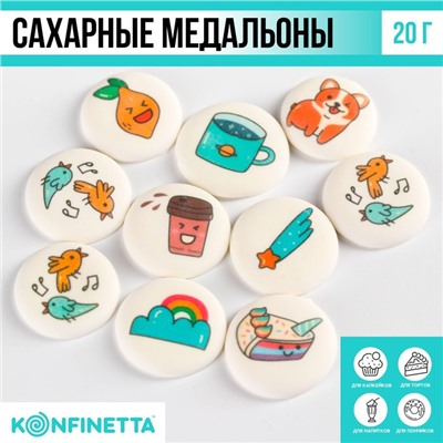 Сахарные фигурки с картинками микс: «Приключения», 20 г.