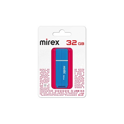 USB 3.0 флэш-накопитель 32 ГБ  Mirex LINE BLUE 32GB (ecopack)