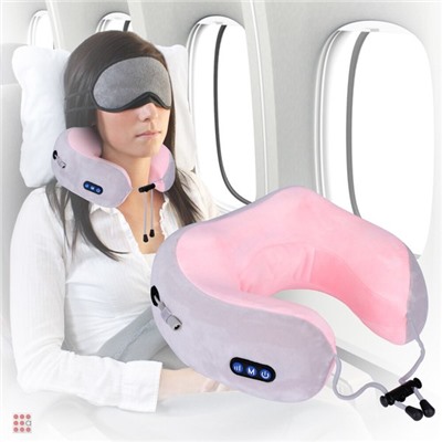 Дорожная массажная подушка для шеи U-shaped massage pillow