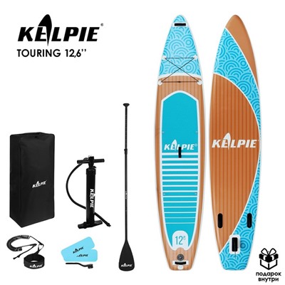 SUP доска надувная TOURING KELPIE 12.6", 383х80х15 см