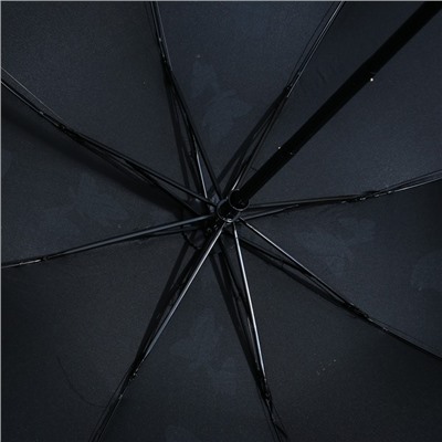 Зонт механический «Яркие бабочки», 8 спиц, d=95, цвет чёрный