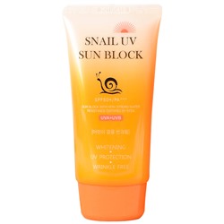 JIGOTT Солнцезащитный крем с улиточным муцином SNAIL UV SUN BLOCK CREAM SPF50 PA+++ 70 мл