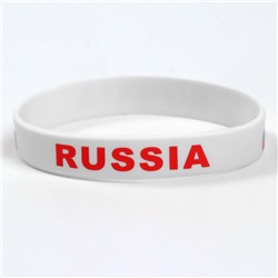 Силиконовый браслет "РОССИЯ", цвет бело-красный