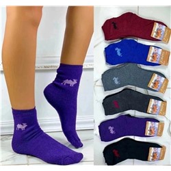 Женские махровые носки Лариса, цветной (упаковка 12шт)