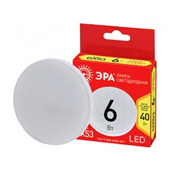 Лампа светодиодная "ЭРА" LED smd GX-6w-827-GX53 ECO, таблетка, 6Вт, GX53 (теплый свет)