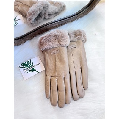 Перчатки Fashion Gloves с меховой опушкой/эко кожа