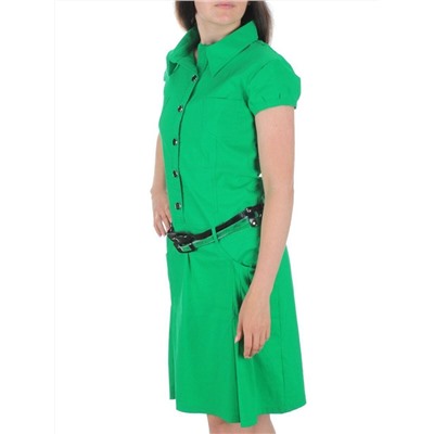 9405 GREEN Платье женское (85% хлопок, 10% вискоза, 5% лайкра)
