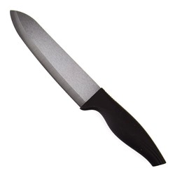 Нож керамический, черное лезвие с защитным элементом (15см), рукоятка черная 26,5*3,5*1,5см. (под.уп