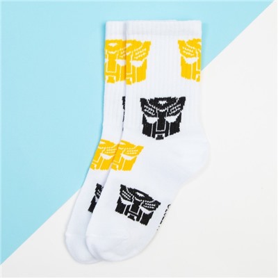 Носки для мальчика Transformers, 14-16 см, цвет белый