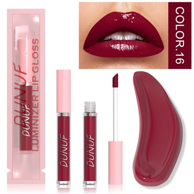 Увлажняющий зеркальный блеск для губ DUNUF luminizer lip gloss 16