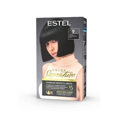 ESTEL COLOR Signature Крем-гель краска для волос тон 1/0 Черный классический