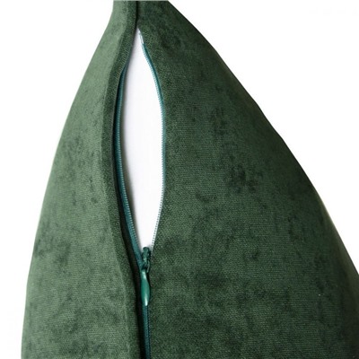 Наволочка декоративная «Тина», размер 45х45 см, цвет изумрудный