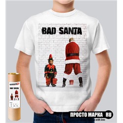 Детская Футболка Новогодняя Bad Santa new