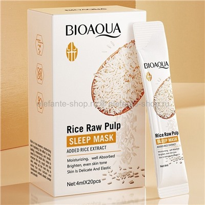 Маски для лица BioAqua Rice Raw Pulp Sleep Mask 20x4ml