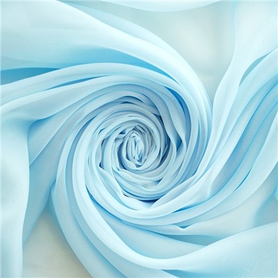 Штора вуаль однотонная 145х260 см, цв. голубой, пэ 100%