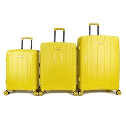 Набор из 3 чемоданов с расширением арт.11273  Желтый