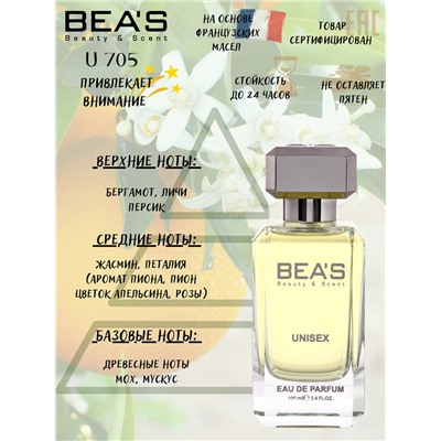 Парфюм Beas 100 ml U 705 Ex Nihilo Fleur Narcotique unisex