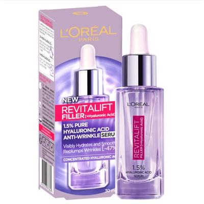 Антивозрастная сыворотка для лица L'Oreal Revitalift Filler с 1,5% чистой гиалуроновой кислотой 30 ml