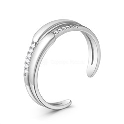 Кольцо из серебра с фианитами родированное 925 пробы 401012-969р