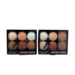 Хайлайтер+контуринг для лица DoDo Girl Contour Powder 6 цветов (ряд 2шт)