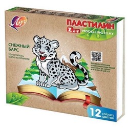 Пластилин  12цв 180 гр. "ZOO" без стека 29С 1722-08 Луч