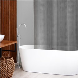 Штора для ванной SAVANNA «Квадраты», 180×180 см, PEVA, цвет серый