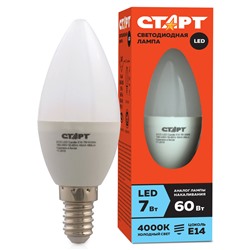Лампа светодиодная Старт LED, серия "ЭКО" 7W40, ти