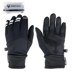 Велосипедные перчатки PARTIZAN теплые осень/зима /A0022 / Размер M / Цвет: Черные /уп 100/