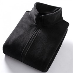 Флисовая кофта мужская, арт МЖ129, цвет:чёрный