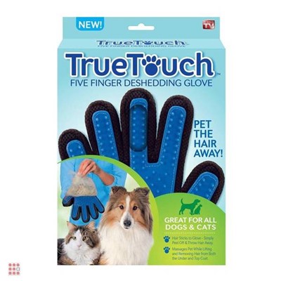 Перчатка для вычесывания шерсти домашних животных True Touch