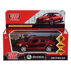 Модель OCTAVIA-RD-CH Skoda Octavia хром красный Технопарк  в коробке в Самаре