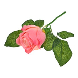 TCV009-02 Искусственный цветок Роза, 29х7см, цвет розовый