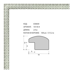 Багет пластиковый 18х13 10118-4 (R579A-015-3S)/уп 313,2м/