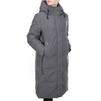 2233 DARK GRAY Пальто женское зимнее AKIDSEFRS (200 гр. холлофайбера)