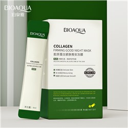 Ночная маска для лица с коллагеном "Bioaqua collagen firming sleeping mask", 4мл