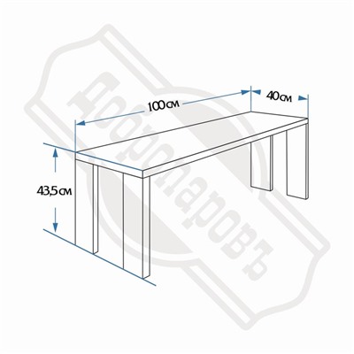 Лавка из дерева (наличник липы) "Добропаровъ" 100х40х43.5 см, для бани, нагрузка до 160 кг