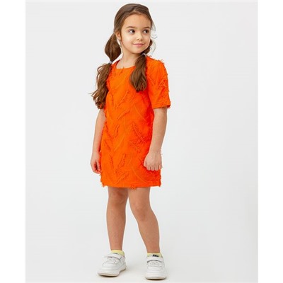 Платье с вышивкой в виде перьев оранжевое Button Blue