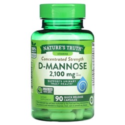 Nature's Truth, Concentrated Strength, D-манноза, 700 мг, 90 капсул с быстрым высвобождением