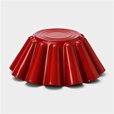 Форма для ромовой бабы и кулича «Бутон», 19,5×9 см, антипригарное покрытие, цвет бордовый