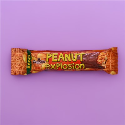 Батончик шоколадный «PEANUT EXPLOSION», арахис, карамель, нуга, 52 г